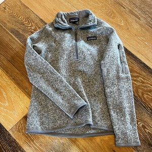 Grey Patagonia Better Sweater 1/4 zip jacket size small